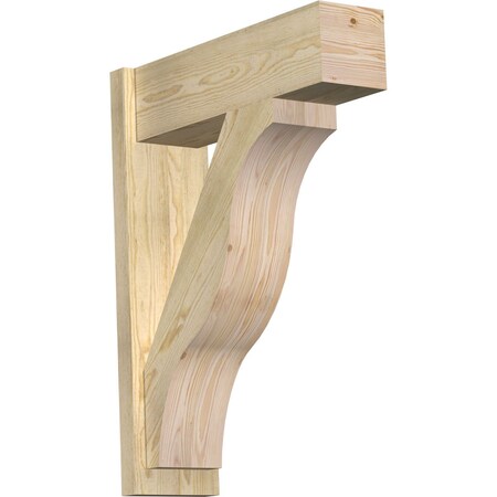 Ekena Millwork Funston Block Rough Sawn Outlooker, Douglas Fir, 8"W x 26"D x 34"H OUT08X26X34FST05RDF